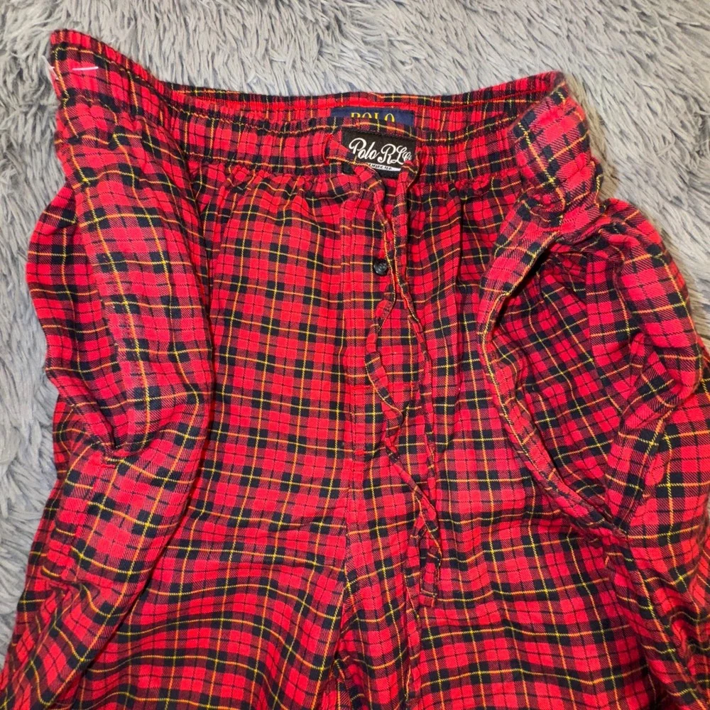 Polo Ralph Lauren Tartan Plaid Pajama Pants Sleepwear Pockets‎ Red Men's Medium